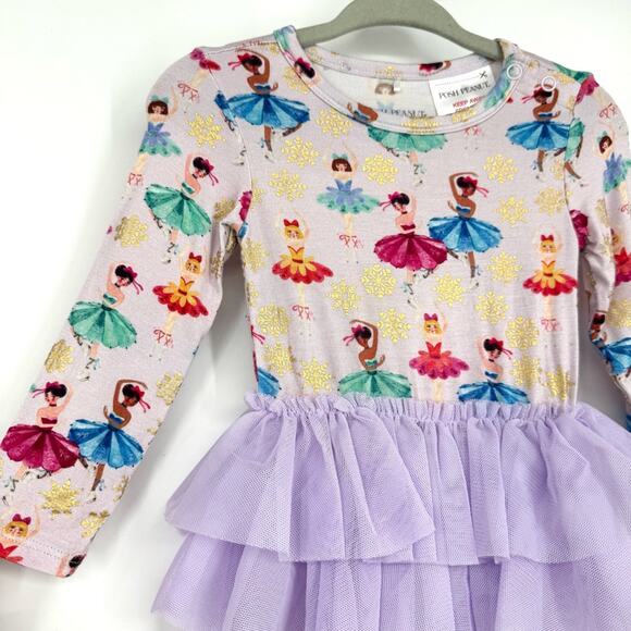 Posh Peanut Adalyn Tulle Tutu Bodysuit Dress 6-12 Months Ballerina - Picture 2 of 7